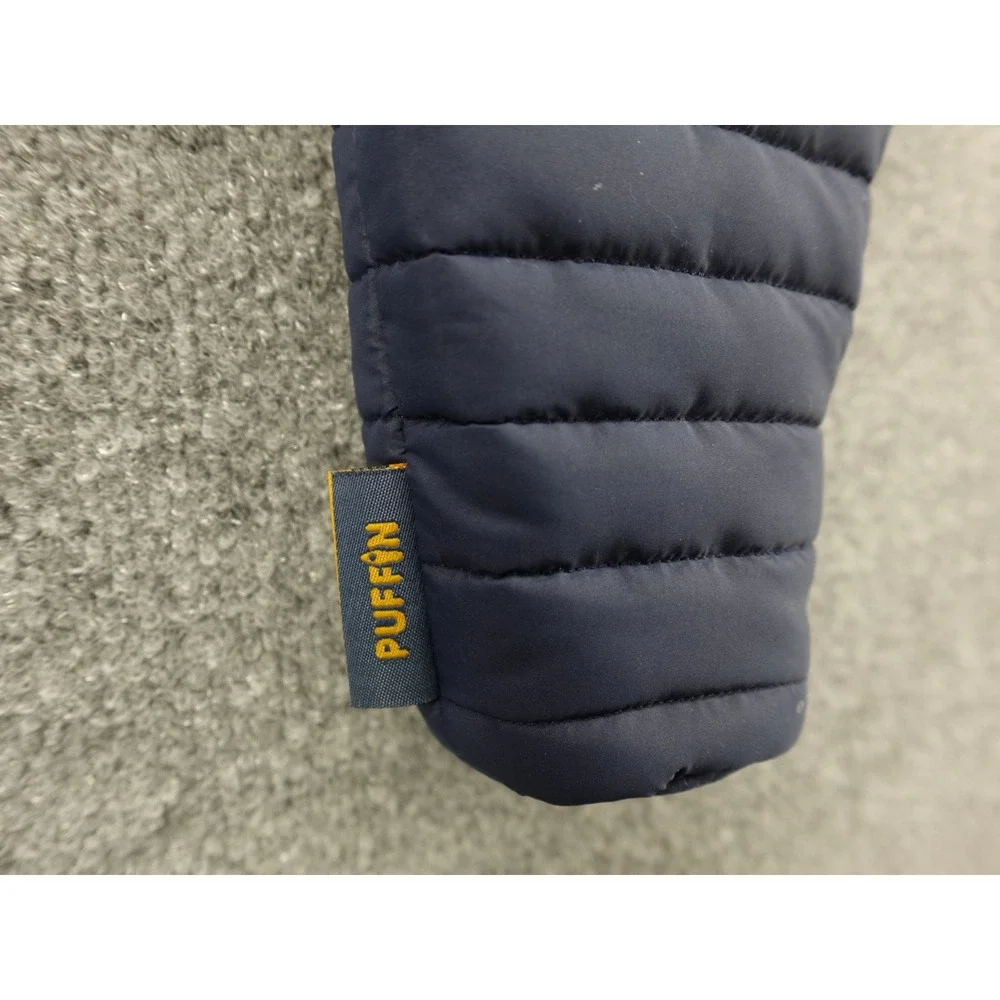 Puffin Drinkwear Sleeping Bag Cooler Navy Blue‎ Yellow Insulated Puffer Jacket